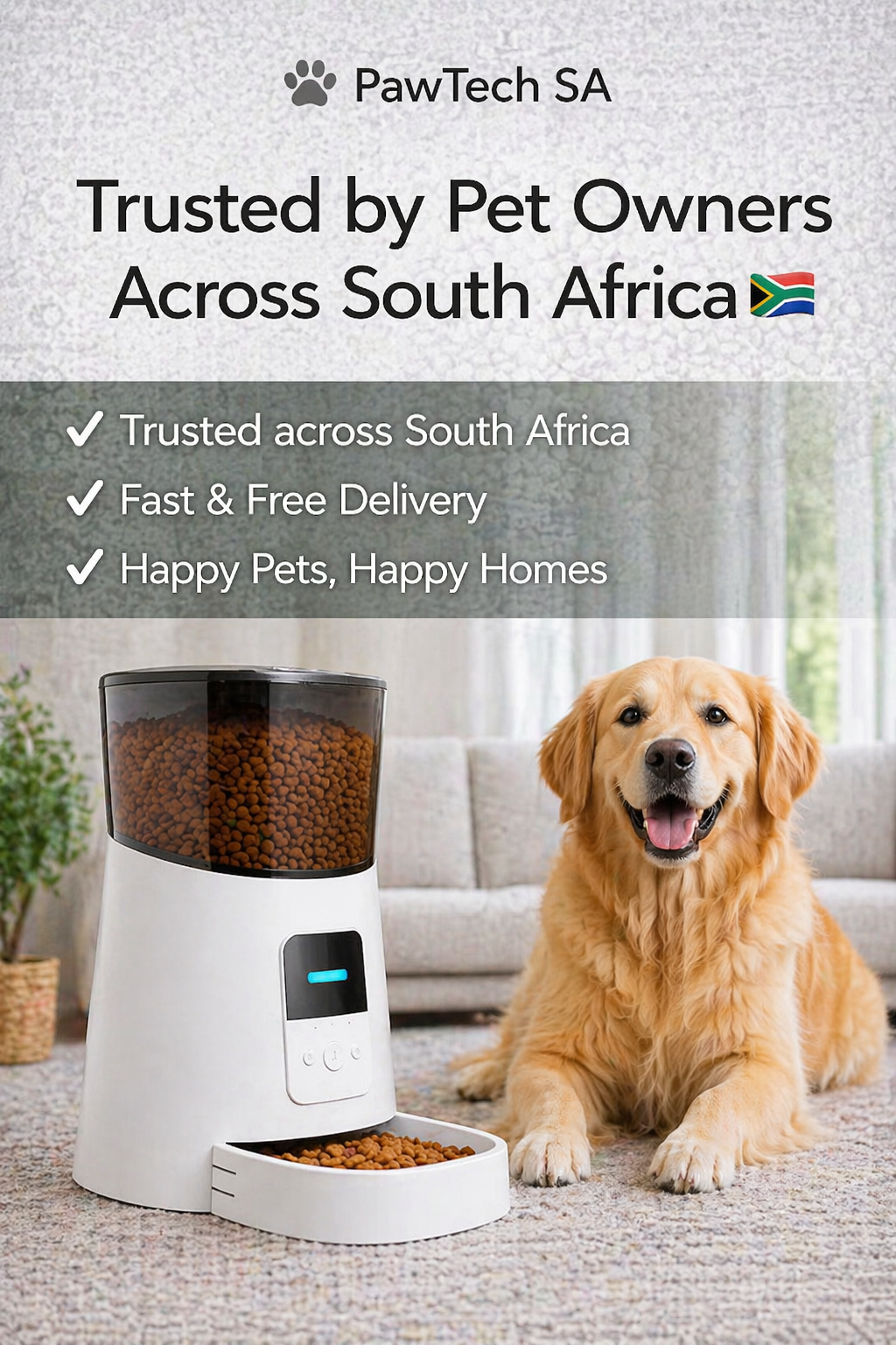 Smart WiFi Pet Feeder with Camera – App Controlled Feeding 🇿🇦