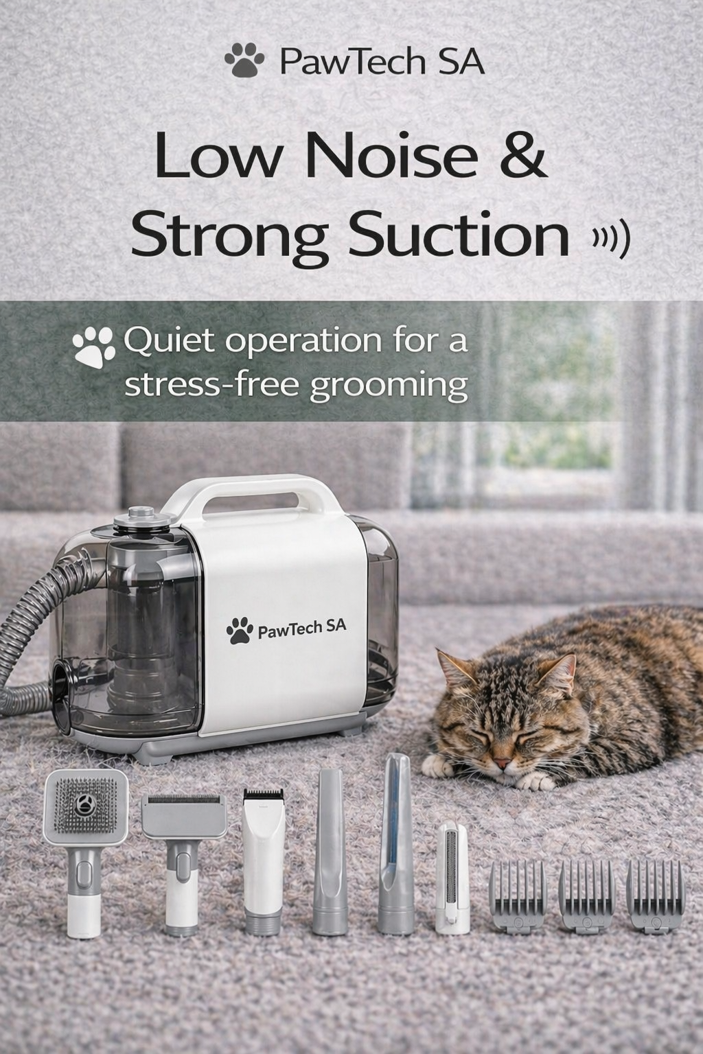 5-in-1 Pet Grooming Vacuum Kit – No Mess, No Shedding 🇿🇦