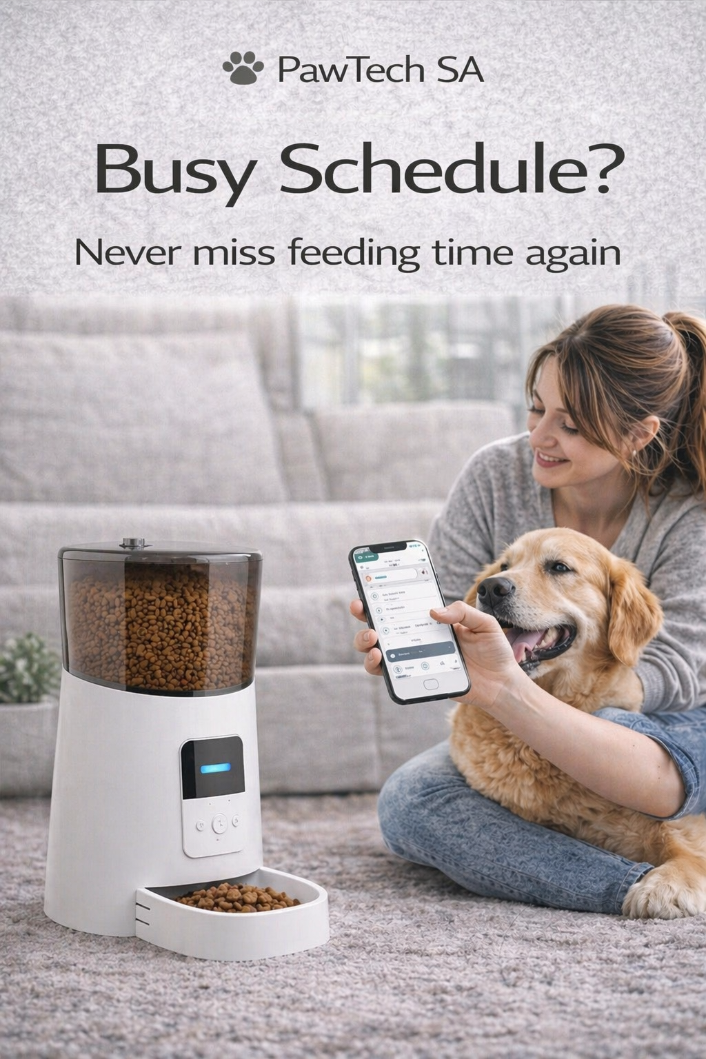Smart WiFi Pet Feeder with Camera – App Controlled Feeding 🇿🇦