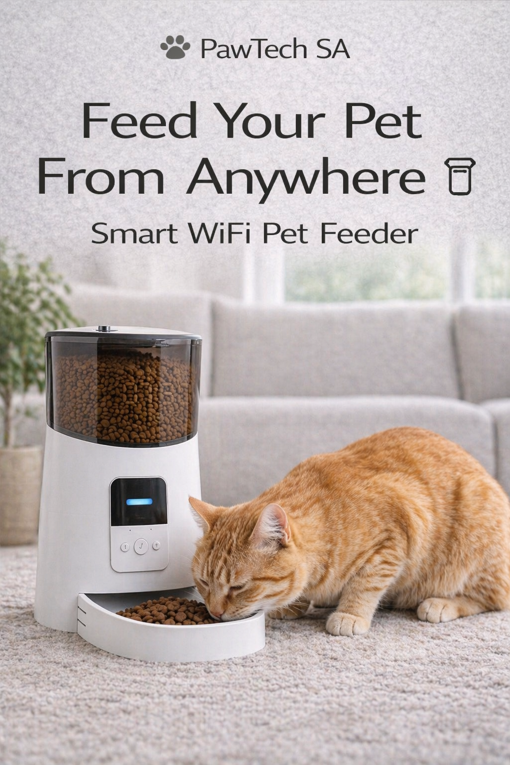Smart WiFi Pet Feeder with Camera – App Controlled Feeding 🇿🇦